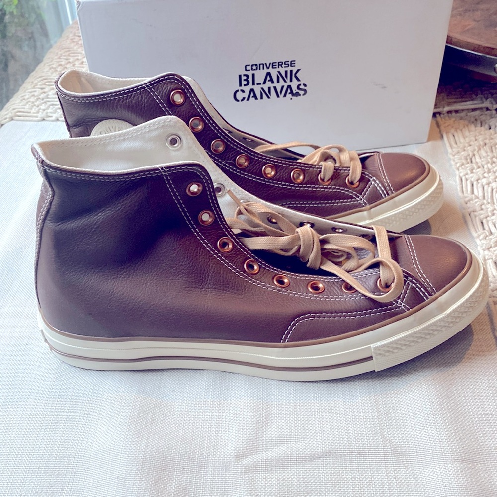 Converse Chuck Taylor 70’s. Blank Canvas. Leather. Brand New with no tag.